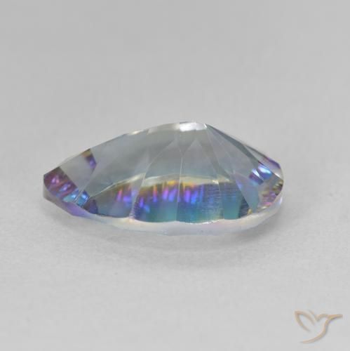 Quarzo mistico Multicolore Blu naturale da 4.73 ct, Forma a pera, VVS-VS