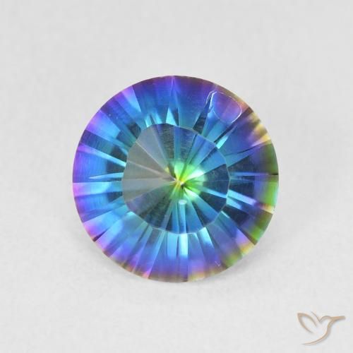 1.53ct Naturale Multicolore Quarzo mistico, Rotondo, VVS