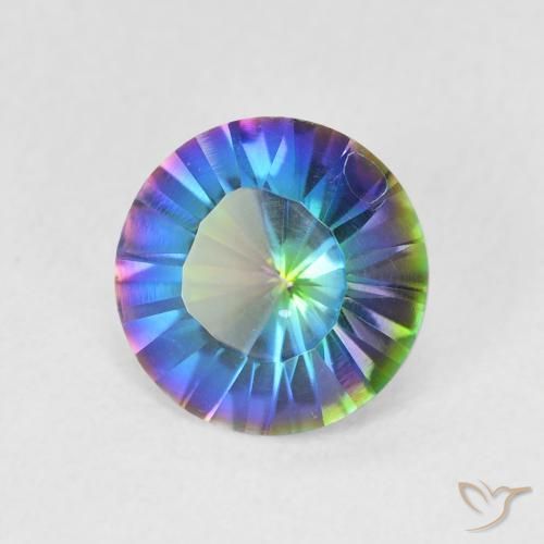 Quarzo mistico Multicolore naturale da 1.53 ct, Rotondo, VVS