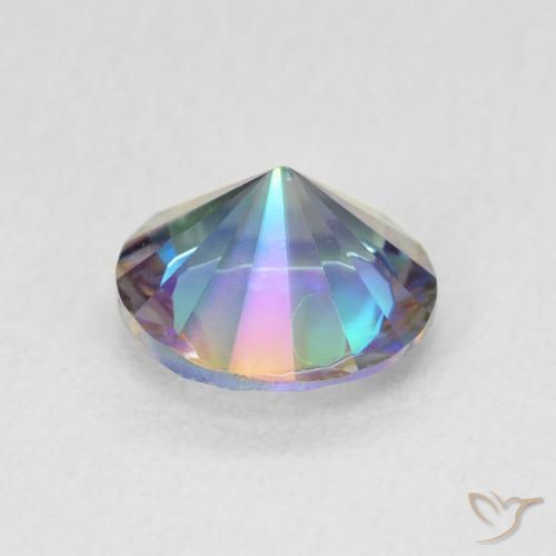 Quarzo mistico Multicolore naturale da 1.53 ct, Rotondo, VVS