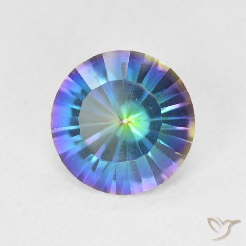 Quarzo mistico Multicolore naturale da 1.59 ct, Rotondo, VVS