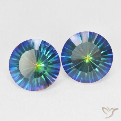 Gemme di Quarzo mistico Multicolore naturale da 3.27 ct, Rotondo, VS