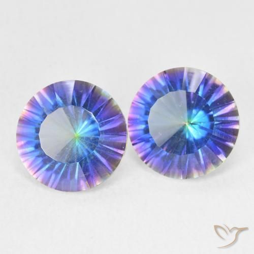 Gemme di Quarzo mistico Multicolore naturale da 3.27 ct, Rotondo, VS