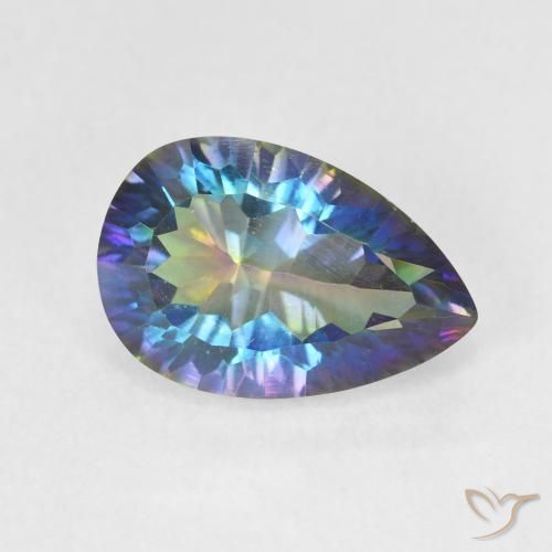 Quarzo mistico Multicolore naturale da 3.05 ct, Forma a pera, VVS-VS