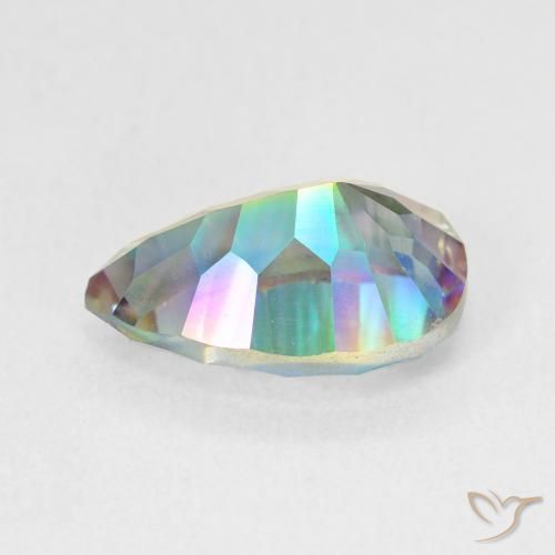 Quarzo mistico Multicolore naturale da 3.05 ct, Forma a pera, VVS-VS