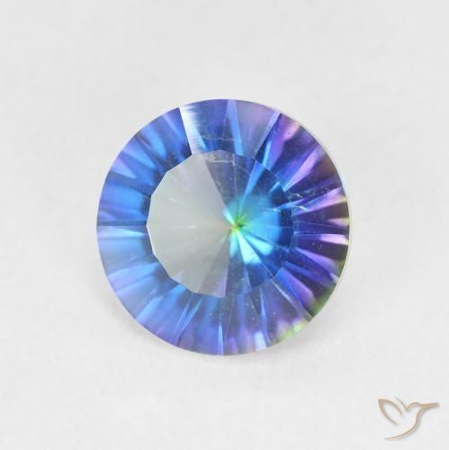 Quarzo mistico Multicolore naturale da 1.65 ct, Rotondo, VVS-VS