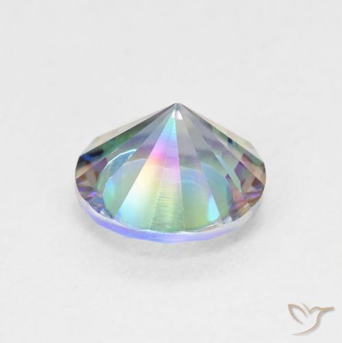 Quarzo mistico naturale multicolore da 1,69 ct, taglio rotondo, VVS-VS
