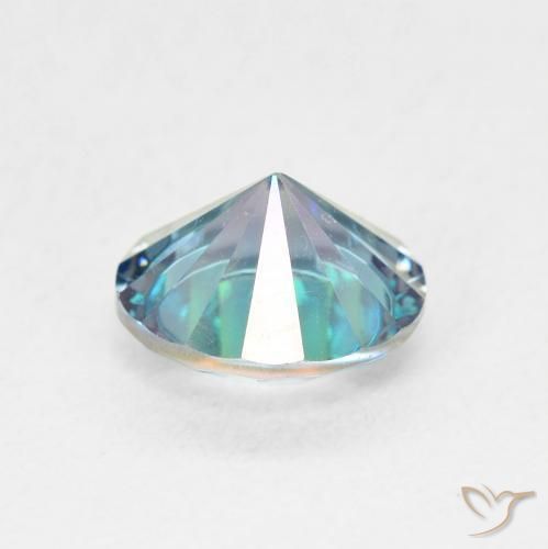 Quarzo mistico Multicolore Blu naturale da 1.72 ct, Rotondo, VVS-VS