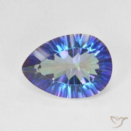 4.94ct Naturale Multicolore Quarzo mistico, Forma a pera, VS