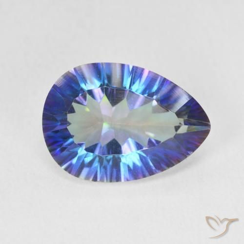 Quarzo mistico Multicolore naturale da 4.94 ct, Forma a pera, VS