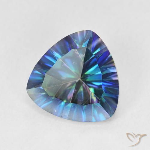 Quarzo mistico Multicolore Blu naturale da 2.85 ct, Taglio trillion, VS