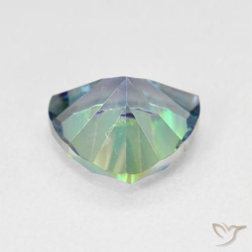 Quarzo mistico Multicolore Blu naturale da 2.85 ct, Taglio trillion, VS
