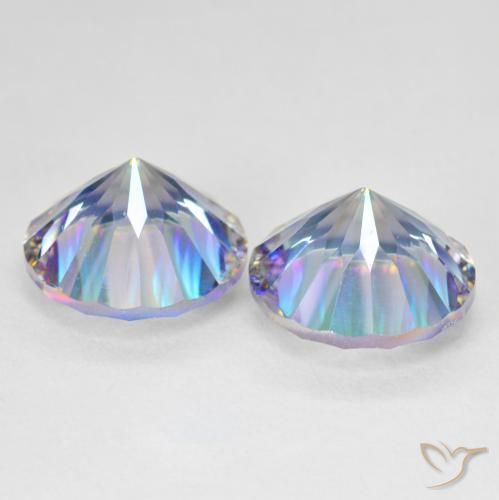 Gemme di Quarzo mistico Multicolore Blu naturale da 11.92 ct, Rotondo, VS