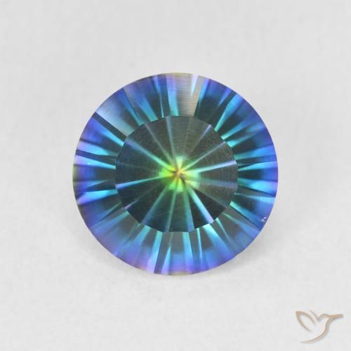 Quarzo mistico naturale multicolore da 1,59 ct, taglio rotondo, VS