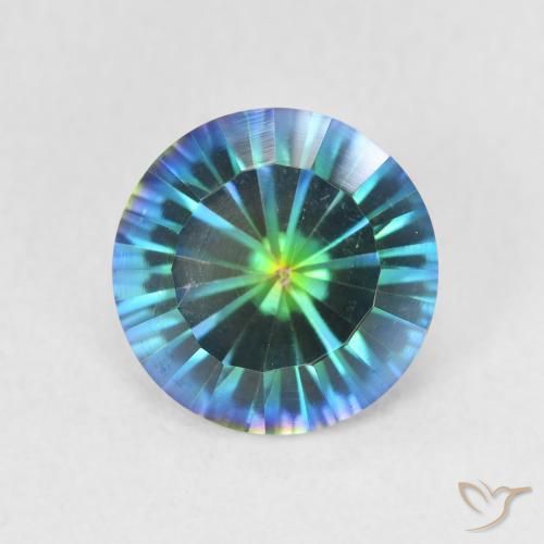 Quarzo mistico Multicolore Blu naturale da 1.72 ct, Rotondo, VS