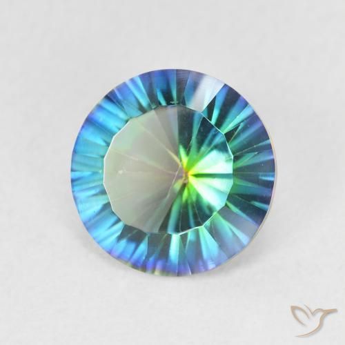 Quarzo mistico Multicolore Blu naturale da 1.72 ct, Rotondo, VS
