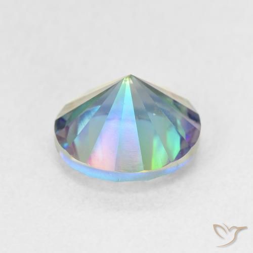 Quarzo mistico naturale multicolore da 1,42 ct, taglio rotondo, VS