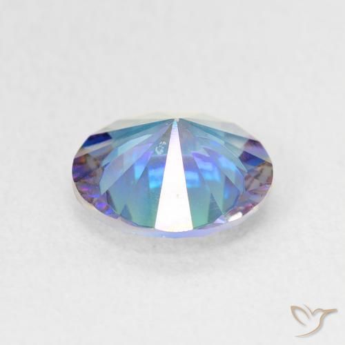 Quarzo mistico Multicolore Blu naturale da 1.76 ct, Rotondo, VS