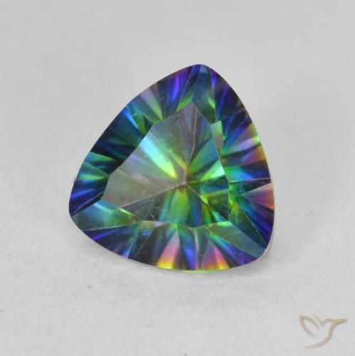 Quarzo mistico Multicolore naturale da 1.14 ct, Taglio trillion, VVS-VS