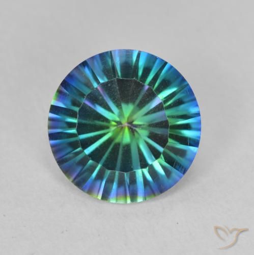 2.20ct Naturale Multicolore Quarzo mistico, Rotondo, VVS-VS