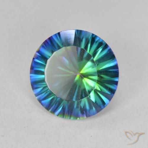 Quarzo mistico Multicolore naturale da 2.20 ct, Rotondo, VVS-VS