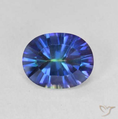 1.75ct Naturale Multicolore Quarzo mistico, Ovale, VVS-VS