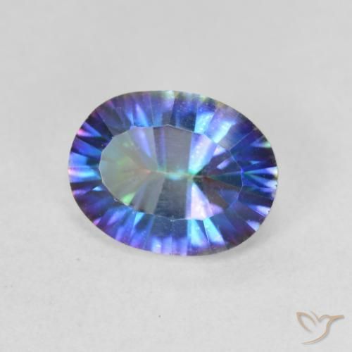 Quarzo mistico Multicolore naturale da 1.72 ct, Ovale, VVS-VS