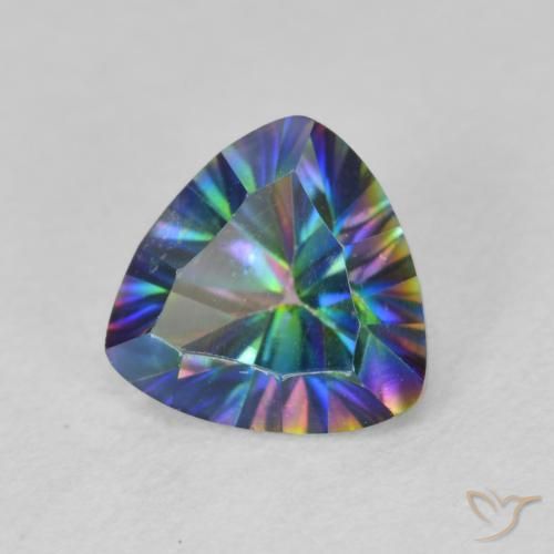 Quarzo mistico Multicolore naturale da 1.02 ct, Taglio trillion, VS