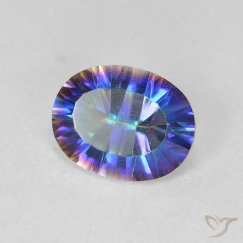 Quarzo mistico Multicolore naturale da 1.64 ct, Ovale, VS