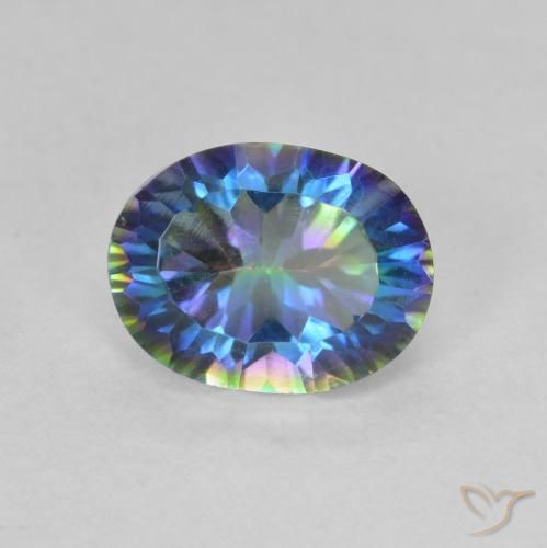 Quarzo mistico Multicolore naturale da 1.84 ct, Taglio ovale, VVS-VS