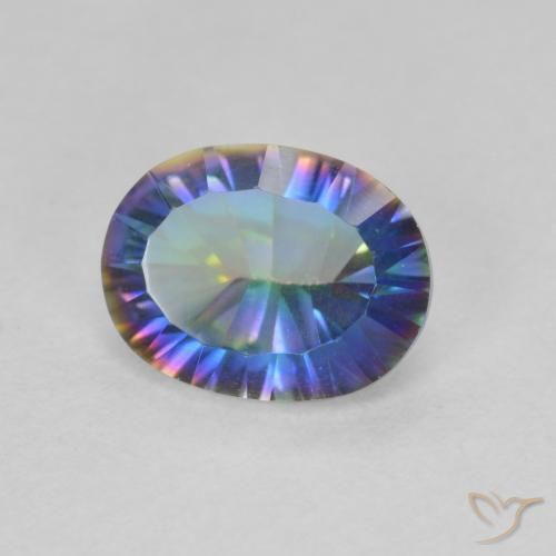 Quarzo mistico Multicolore naturale da 1.64 ct, Ovale, VVS-VS
