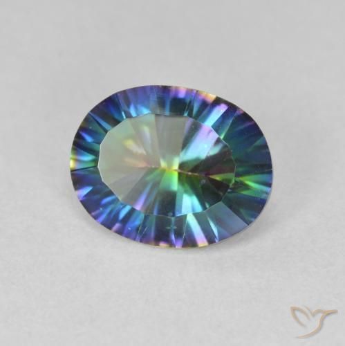 Quarzo mistico Multicolore naturale da 1.60 ct, Ovale, VVS-VS