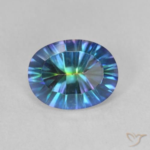 1.73ct Naturale Multicolore Quarzo mistico, Ovale, VVS-VS