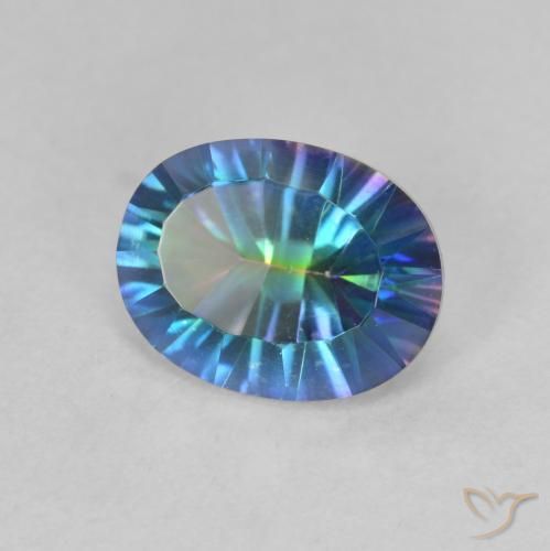 Quarzo mistico Multicolore naturale da 1.73 ct, Ovale, VVS-VS