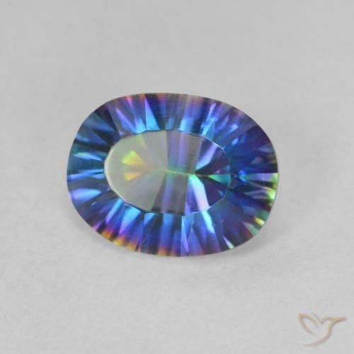 Quarzo mistico Multicolore naturale da 1.66 ct, Ovale, VVS-VS
