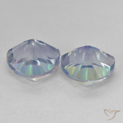 Gemme di Quarzo mistico Multicolore naturale da 3.72 ct, Taglio trillion, VS