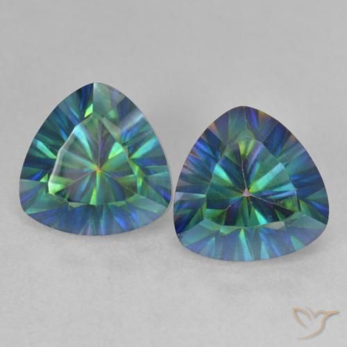 3.91ctw Naturale Multicolore Quarzo mistico, Taglio trillion, VS