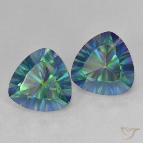 Gemme di Quarzo mistico Multicolore naturale da 3.91 ct, Taglio trillion, VS