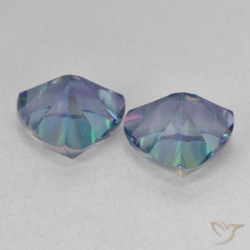 Gemme di Quarzo mistico Multicolore naturale da 2.24 ct, Taglio trillion, VVS-VS