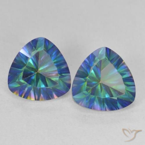 3.70ctw Naturale Multicolore Quarzo mistico, Taglio trillion, VVS-VS