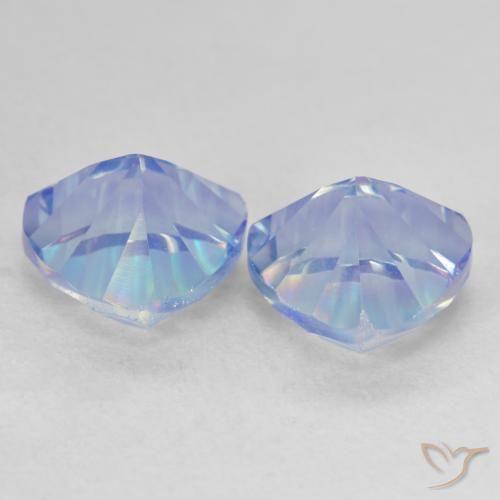 Gemme di Quarzo mistico Multicolore naturale da 3.71 ct, Taglio trillion, VVS-VS
