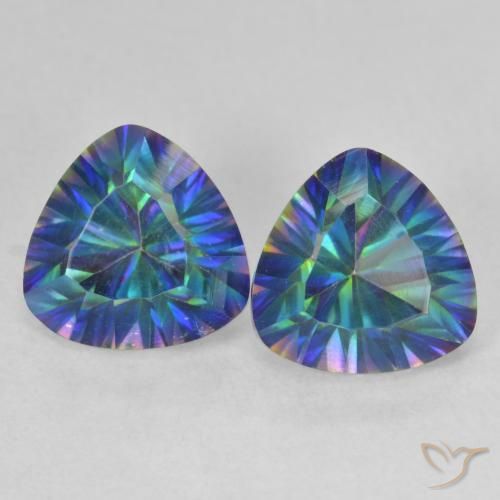 3.78ctw Naturale Multicolore Quarzo mistico, Taglio trillion, VVS-VS