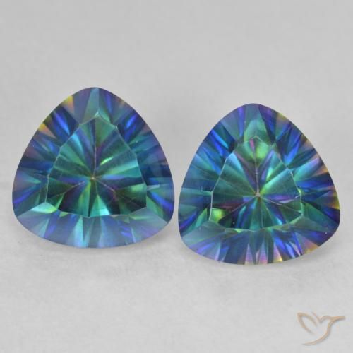 3.65ctw Naturale Multicolore Quarzo mistico, Taglio trillion, VVS-VS