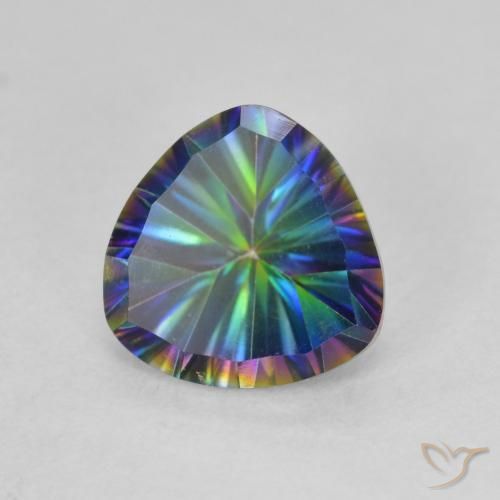 Quarzo mistico Multicolore naturale da 1.59 ct, Taglio trillion, VVS-VS