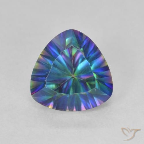 Quarzo mistico Multicolore naturale da 1.87 ct, Taglio trillion, VVS-VS
