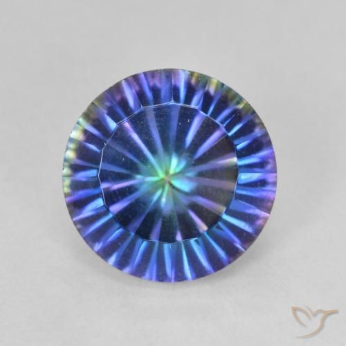 3.19ct Naturale Multicolore Quarzo mistico, Rotondo, VVS-VS