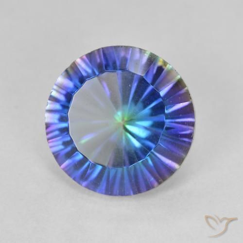 Quarzo mistico Multicolore naturale da 3.19 ct, Rotondo, VVS-VS