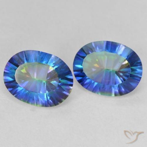 Gemme di Quarzo mistico Multicolore naturale da 3.56 ct, Ovale, VVS-VS