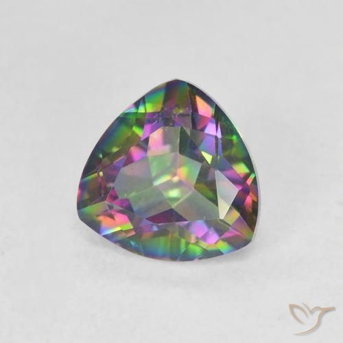 Quarzo mistico Multicolore naturale da 1.11 ct, Taglio trillion, VVS
