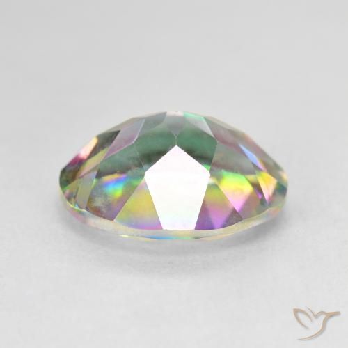 Quarzo mistico Multicolore naturale da 5.49 ct, Ovale, VVS